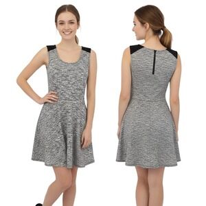 Old Navy Sleeveless Dress Size Small Marled Grey Black Exposed Back Zip Chic NEW
